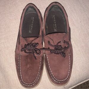 Sperry Topsiders Intrepid Boys Brown Suede Sz 5.5M